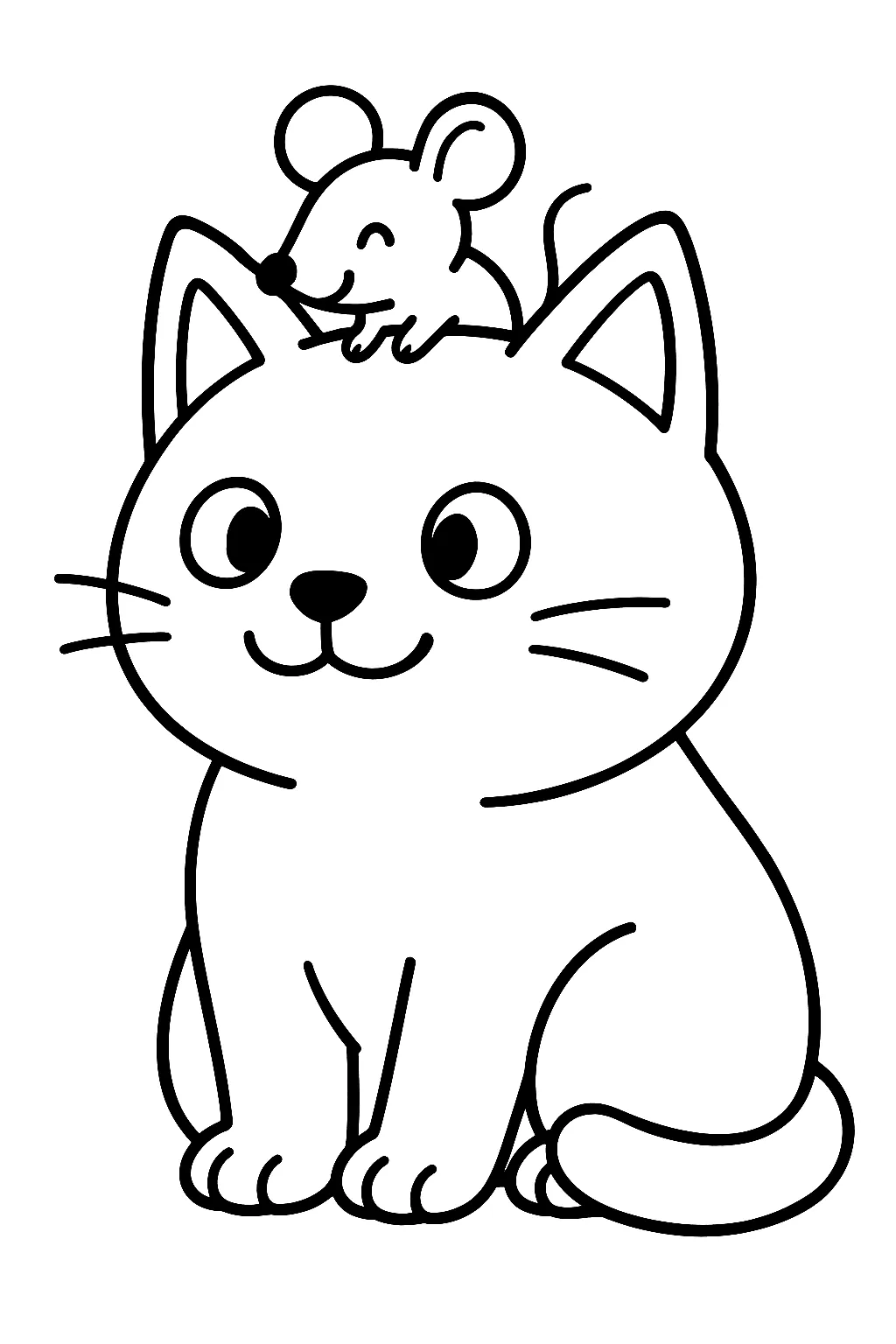 友好的猫和老鼠