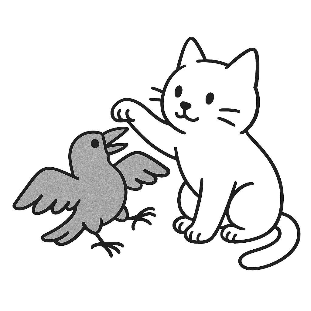 猫和乌鸦的朋友