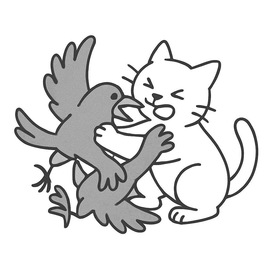 猫与乌鸦的相遇
